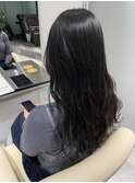 透け感ディープグレー　髪質改善　心斎橋