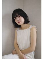 トナリ(tonari)&nbsp;ボブスタイル　前髪パーマ　透明感カラー　【鹿児島中央】