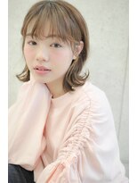 ネオリーブカフ 鶴ヶ峰店(Neolive caff)&nbsp;シースルーバングが可愛い、外ハネ切りっぱなしボブ