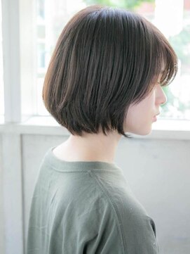 ルティア(Lutia) まとまりのいい縮毛矯正 ボブ 内巻き グレージュ★★