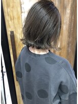 バンビ プライベート サロン(Bambi private salon)&nbsp;インナーカラー＊モスグリーン切りっぱなしボブ＊Bambi松平愛