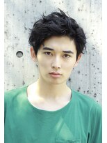 ゼンコー アオヤマ(ZENKO Aoyama)&nbsp;黒髪×アップバング×無造作パーマ【表参道、青山、原宿、渋谷】