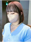 ローライトカラー_グレージュカラーボブウルフ_ba408241