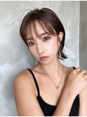 小顔ショート　シースルーバング