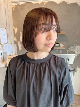 エイチヘア(h hair) 【hhair 四条大宮】前髪長め大人ボブ