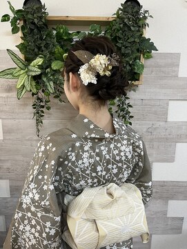 ロカット サロン(Roquat Salon) 浴衣シニヨンアレンジ【立川/バイカルテ/立川南/国分寺/袴着付】