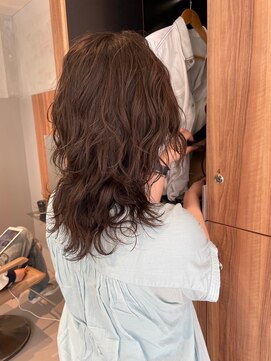 ガリカ 博多(Gallica) <長まなみ>スタイリング簡単◎くせ毛風ミディアムウルフパーマ