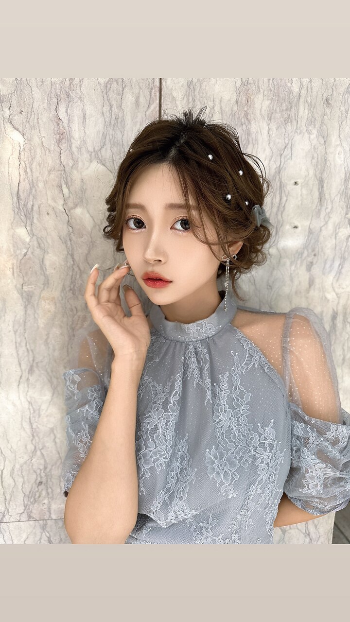 北新地ヘアセット】ふんわりワイドシニヨン：L226461055｜ジャム