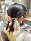 【ALMO】個性派リボンツインアレンジ