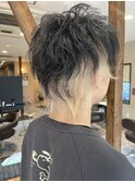 メンズインナーカラー ×ウルフカット×ニュアンスパーマ