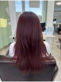 冬のディープレッドカラー