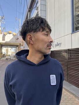 レンゲン(LENGEN) 束感刈り上げビジネス七三ツーブロックアップバングwtjad