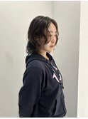 ミディアムパーマ　ニュアンスパーマ