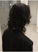 〇メンズロン毛ニュアンスツイストスパイラルパーマ