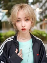 ギークス(GEEKS)&nbsp;【GEEKS渋谷】ショートウルフ/ミルクティーベージュ/秋ヘア/小顔