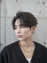 フィフス 大分(fifth)&nbsp;大分毛流れ無造作フェザーパーマメンズカットセンターパート30代