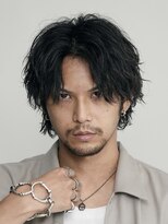 フィフス 大分(fifth) 大分ツイストスパイラルパーマメンズカットセンターパートウルフ