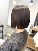この冬に☆髪質改善縮毛矯正×前下がりボブ
