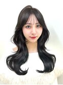韓国ヘア 透明感カラー 2wayバング レイヤーカット 顔周り