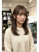 ファーム 大崎店(FAAM)&nbsp;ナチュラルレイヤー×白髪ぼかしミルクティー