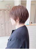 ◆ナチュラルショート×流し前髪