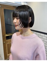 ノック(knock)&nbsp;ミニボブ顔周りレイヤー×オリーブグレージュ