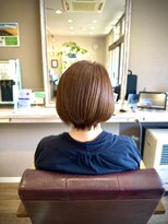 ヘアーメイクロージー 八軒店 (HAIR MAKE ROSY)&nbsp;透明感ベージュの骨格補正丸みボブ