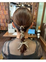 エイチエムヘアーホーム 池袋2号店(H M hair home) リボンアレンジ/タイトヘア/ヘアセット/ヘアアレンジ/池袋