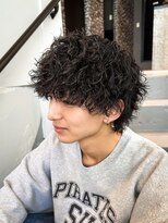ガウディ 広島駅前店(Gaudi) メンズウルフカット×波巻きツイストスパイラルパーマ