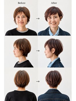 ベロ ザ プラチナム(BELO the platinum)の写真/白髪をいかすカラーが人気◎艶をまとった仕上がりで、大人の髪を上品に演出する