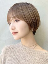 スー 自由が丘(suu)&nbsp;マッシュショート前髪長めハンサムショート黒髪ショート襟足短め