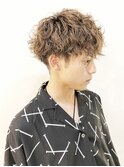 刈り上げマッシュ×強めスパイラルパーマ