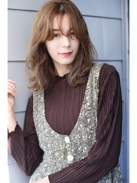 ロロ(ro-ro) 【恵比寿ro-ro】イルミナx前髪xココアブラウンxフリンジウェーブ