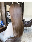 20代30代40代髪質改善カラーオリーブベージュ艶感ストレート中島