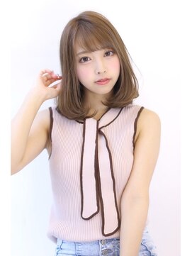 オーロ 緑地公園店(ORO) ローライトココアブラウン大人かわいいゆるふわシアーカラーロブ