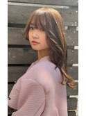 後れ毛可愛い顔まわりカットふんわりカール！韓国前髪★