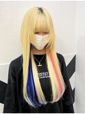 カラーエクステ100枚ウルフからロングに