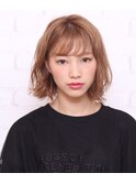 外国人風ハイトーンボブ