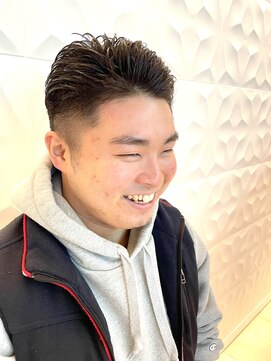 銀座マツナガ 浅草店 7：3オールバックスタイル/ビジネスパーマ