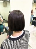 《FRAMEporto》透明感抜群ベージュカラー×さらつやボブ