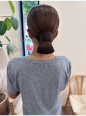 30代40代お呼ばれヘアセット◎ロングまとめ髪ストレートアレンジ