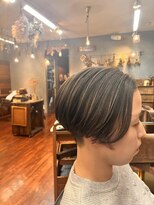 キーマン(KEYMAN)&nbsp;ハンサムショート / ホワイトベージュハイライト