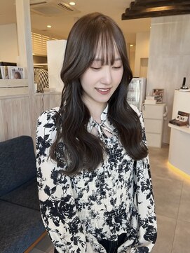 プラス ファースト ヘア(Plus 1st) アッシュブラウン×韓国ウェーブ