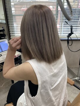 アジールヘア 東上野店(agir hair) 20代30代大人可愛いダブルカラーアッシュミルクティー【上野】