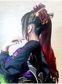 成人式ヘア/卒業式ヘア/ハイポニー/和装