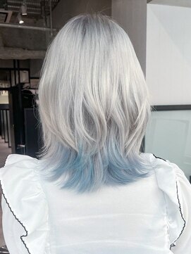 アルバム 銀座(ALBUM GINZA) ミディアム顔周りレイヤー前髪カット韓国ヘア美髪_ba553491