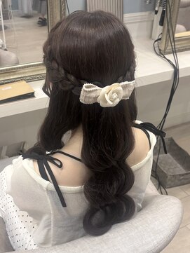 アリエス 渋谷駅東口店(Aries) 編み込みハーフアップ