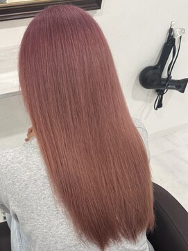 ブリーチ1回で出来るピンクベージュ