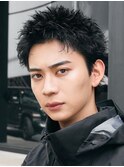 原宿メンズパーマルーズショートアクティブショートツイスパ緩め