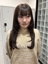 エイチ(811)&nbsp;レイヤーボブヘアカラーバレイヤージュ50代くるみちゃんヘア